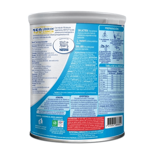 Fórmula Infantil Nan Sin Lactosa 400 gr. - Image 2