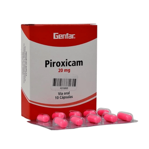 Piroxicam 20 mg 10 Cápsulas Genfar